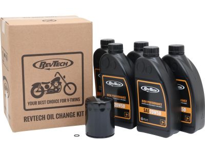 922117 - RevTech High Performance 5 Liter SAE20W50 Engine Oil Change Kit Black Oil Filter