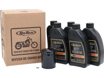 922119 - RevTech Synthetic Performance MTP 5 Liter SAE20W50 Engine Oil Change Kit Black Oil Filter