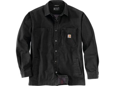 923050 - CARHARTT Rugged Flex Relaxed Fit Canvas Fleece-Lined Snap-Front Shirt Jacket | S