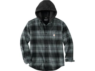 923070 - CARHARTT Rugged Flex Relaxed Fit Flannel Fleece-Lined Hooded Shirt Jacket | S
