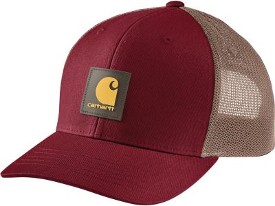 923193 - Rugged Flex Twill Mesh-Back Logo Patch Cap Carhartt Burgundy | One Size Fits All