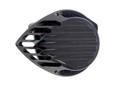 923406 - ROUGH CRAFTS Finned Air Cleaner Black Anodized