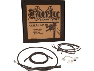 924275 - BURLY 13" Bagger Bar Cable Kit Black Vinyl ABS