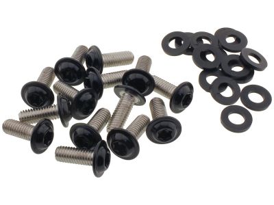 924736 - screws4bikes Chin Fairing Screw Kit Satin Black Powder Coated