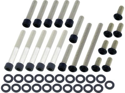 924753 - screws4bikes Primary Cover Screw Kit For Dyna, Softail Satin Black Powder Coated