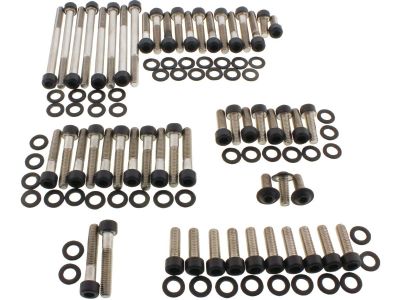 924774 - screws4bikes Complete Engine Screw Kit Screws for Pan America Primary Cover, Manifold Cover, Camshaft Cover, Ignition Coil, Rockerbox, Sprocket Cover Satin Black Powder Coated