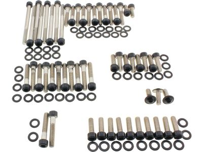 924789 - screws4bikes Complete Engine Screw Kit Screws for Pan America Primary Cover, Manifold Cover, Camshaft Cover, Ignition Coil, Rockerbox, Sprocket Cover Gloss Black Powder Coated