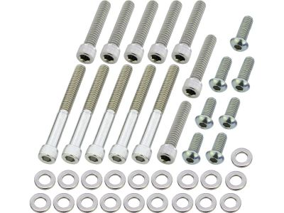 924859 - screws4bikes Primary Cover Screw Kit For Dyna, Softail Stainless Steel