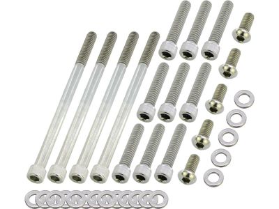 924861 - screws4bikes Primary Cover Screw Kit For Dyna, Softail, Touring Stainless Steel