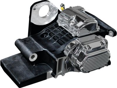 924998 - ULTIMA Transmission for 6 Speed Twin Cam A Black Housing, Chrome Covers