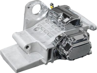 924999 - ULTIMA Transmission for 6 Speed Twin Cam A Raw Housing, Chrome Covers