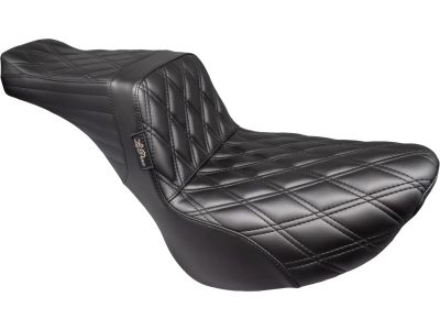 926434 - Le Pera Tailwhip Seat Double Diamond, Driver Seating: 10.75" Wide with 6" of Back Support, Passenger Seating 7" Wide Black Vinyl