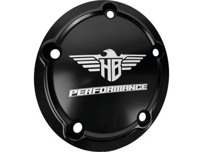 926587 - HeinzBikes Performance Timer Cover 5-Hole Gloss Black Anodized