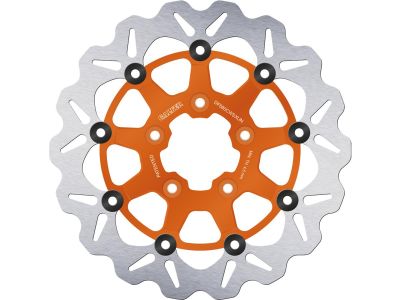 926633 - Galfer Colored Disc Wave DF FLW Floating Brake Disc Anodized Inner Aluminium Carrier Orange 11,5" Front