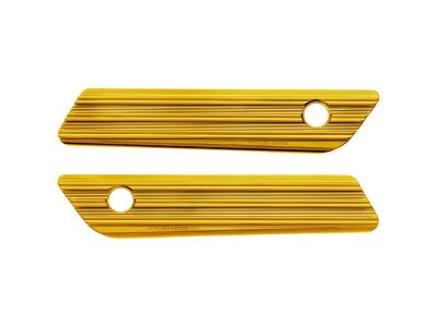 930130 - ARLEN NESS 10-Gauge Saddlebag Latch Covers Gold