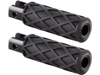 930199 - ARLEN NESS Diamond Footpegs Black Rubber Peg, Black End Cap