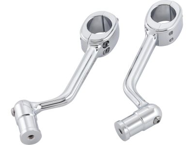 930210 - Forged Highway Peg Mounts Including Arlen Ness Chrome Knurled Style Shifter Pegs Chrome