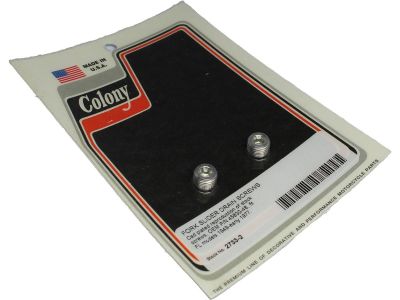 930443 - COLONY Fork Slider Drain Plugs Cadmium Plated