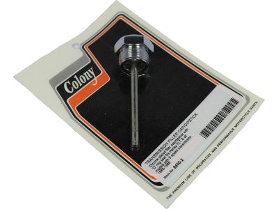 930470 - COLONY Custom Transmission Filler Plug With Dipstick, 5-Speed Chrome 7/8"-18