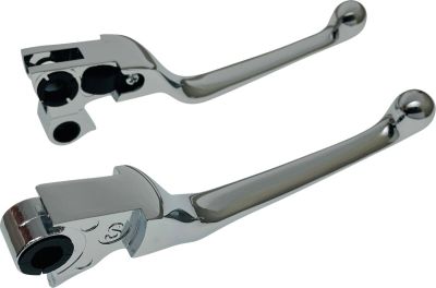 06102300 - DRAG SPECIALTIES LEVER SET NARROW CHROME 96-17