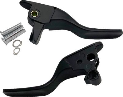 06102307 - DRAG SPECIALTIES LEVER SET SHORT MATTE BLACK 08