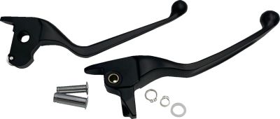 06102309 - DRAG SPECIALTIES LEVER SET NARROW MATTE BLACK 1