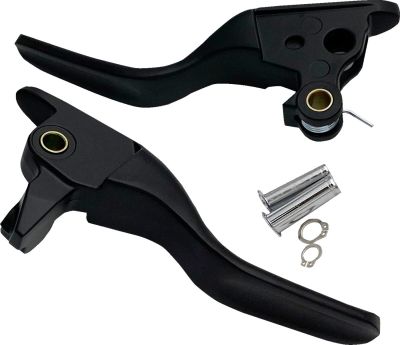 06102328 - DRAG SPECIALTIES LEVER SET SHORT MATTE BLACK 21