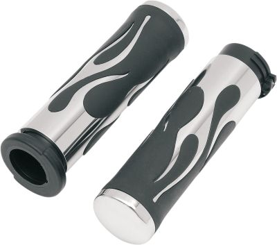 06300268 - DRAG SPECIALTIES GRIP FLAME CHROME