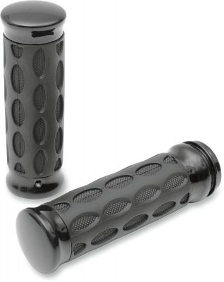 06300774 - DRAG SPECIALTIES GRIPS HOTOP BLK/RUB