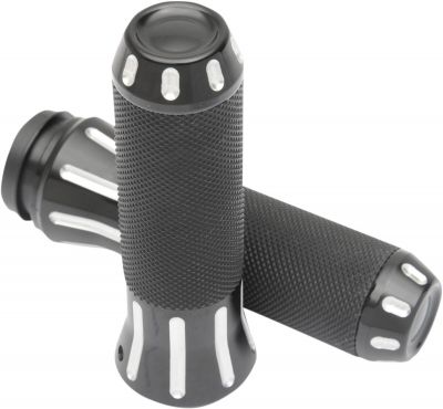 06301613 - DRAG SPECIALTIES GRIPS CUSTOM TBW BLK CUT