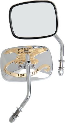 06400476 - DRAG SPECIALTIES MIRROR LTR GOLD PAIR