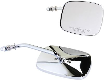 06400980 - DRAG SPECIALTIES MIRRORS RECT CHR SHRT