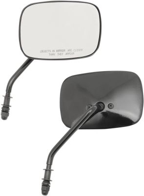 06400981 - DRAG SPECIALTIES MIRRORS RECT BLK SHRT