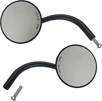 06401328 - Biltwell MIRROR LG RND F/HD PR BK