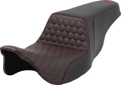 08011566 - SADDLEMEN SEAT STEP UP HC RED STITCH TOU