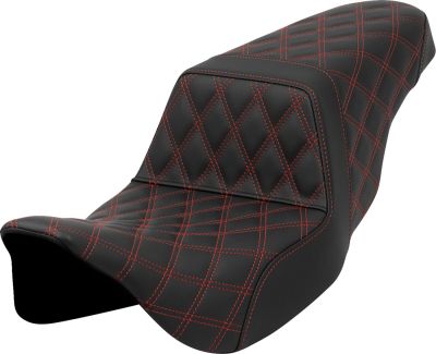 08011586 - SADDLEMEN SEAT STEP UP LS RED STITCH TOU