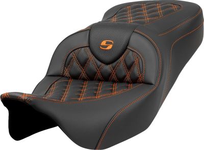 08011597 - SADDLEMEN SEAT ROADSOFA LS ORANGE STITCH