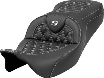 08011598 - SADDLEMEN SEAT ROADSOFA LS WHITE STITCH