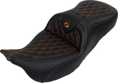 08011608 - SADDLEMEN SEAT ROADSOFA LS W/BR ORANGE S