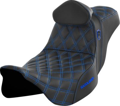 08011662 - SADDLEMEN SEAT SDC PERF GRIPPER W/BR BLU