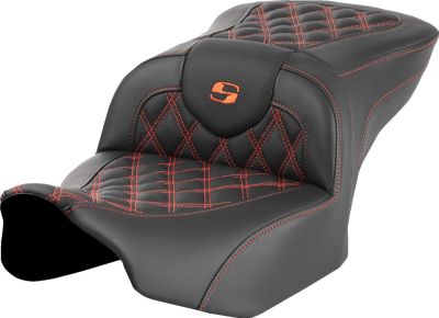 08011715 - SADDLEMEN SEAT ROADSOFA LS ORANGE STITCH