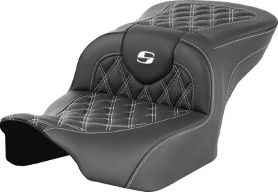 08011718 - SADDLEMEN SEAT ROADSOFA LS WHITE STITCH