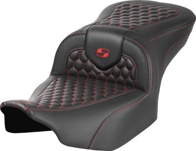 08011745 - SADDLEMEN SEAT ROADSOFA HC RED STITCH