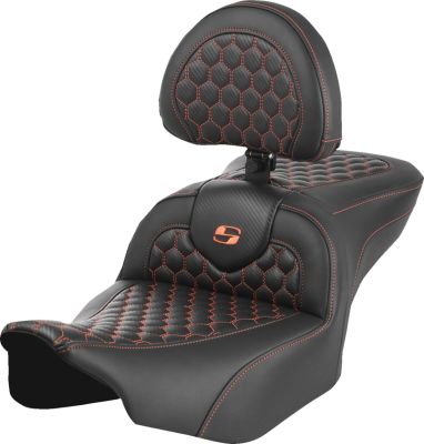 08011751 - SADDLEMEN SEAT ROADSOFA HC W/BR ORANGE S