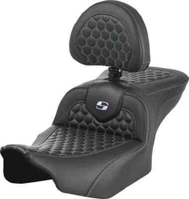 08011753 - SADDLEMEN SEAT ROADSOFA HC W/BR SILVER S