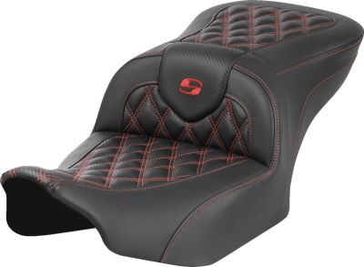 08011783 - SADDLEMEN SEAT ROADSOFA LS CF RED STITCH