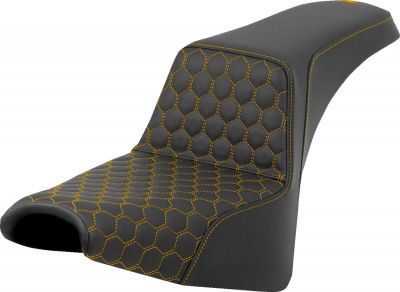 08021580 - SADDLEMEN SEAT STEP UP HC GOLD STITCH