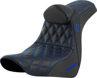 08021597 - SADDLEMEN SEAT SDC PERF GRIPPER W/BR BLU