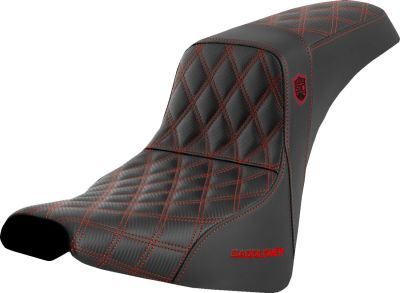 08021606 - SADDLEMEN SEAT SDC PERF GRIPPER RED STIT