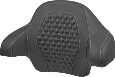 08220604 - SADDLEMEN Tour Pack Backrest Pad - Honeycomb - Silver Stitching